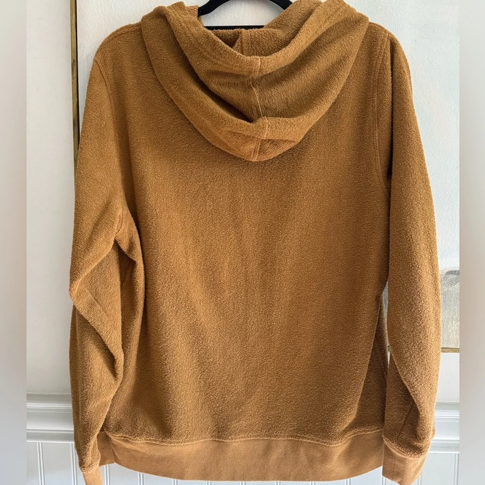 OUTERKNOWN Terry Cloth High Tide Pullover Hoodie Mustard Size Medium - Picture 6 of 8